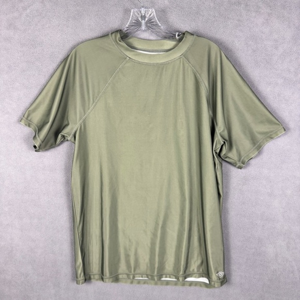 Eight-Bells‎ Mens XL Shirt Activewear Workout Green Short Sleeve Read!